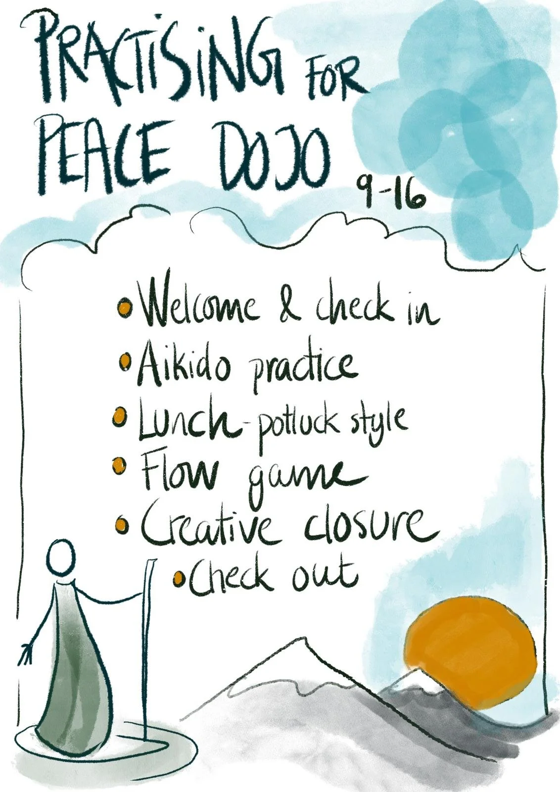 Practising for Peace - New years dojo at Himmelbjergården 