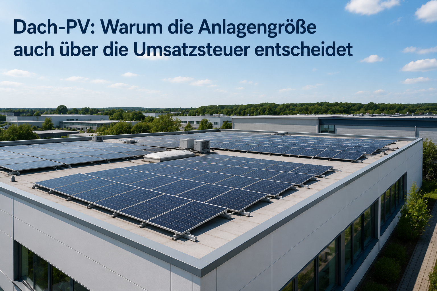 Dach-PV: Warum die Anlagengröße auch über die Umsatzsteuer entscheidet