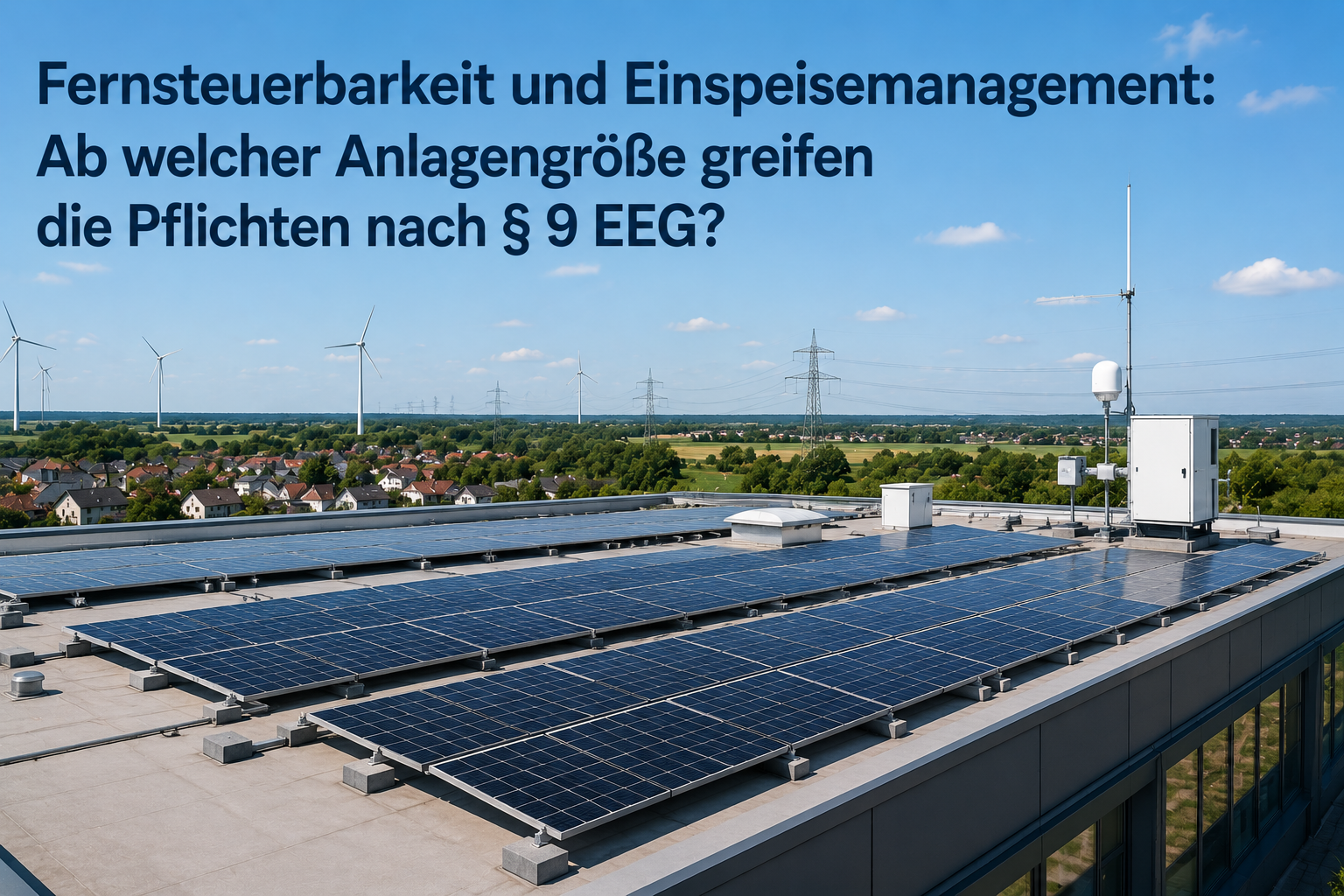 Fernsteuerbarkeit und Einspeisemanagement: Ab welcher Anlagengröße greifen die Pflichten nach § 9 EEG?