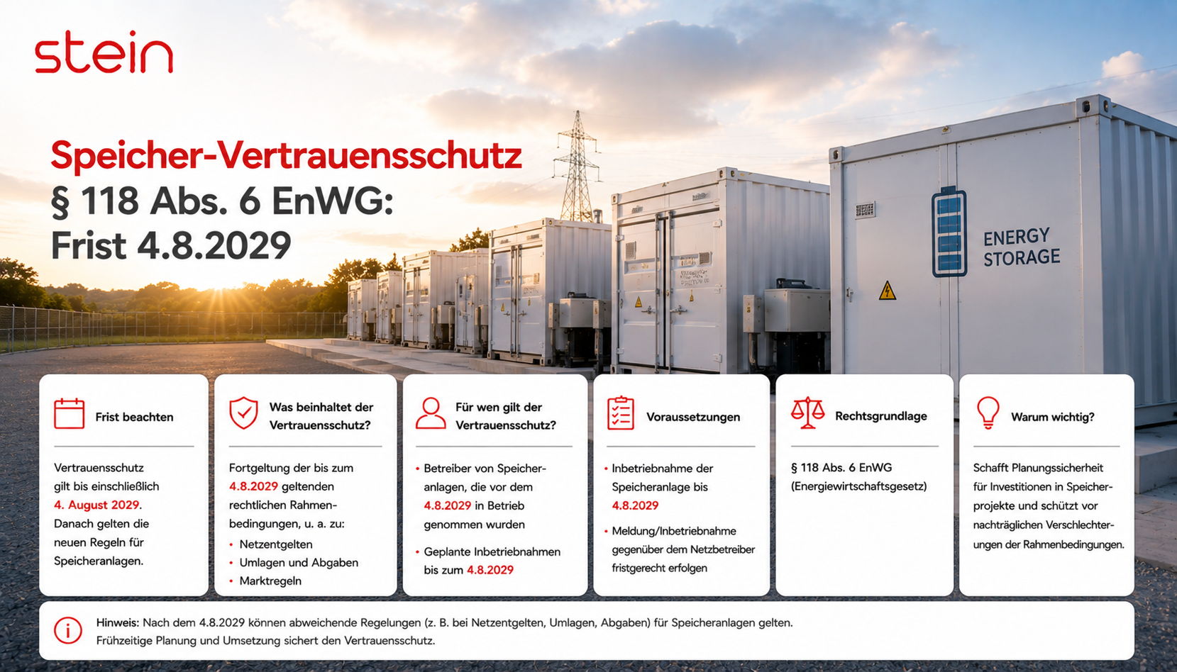 Speicher unter AgNES: Vertrauensschutz nach § 118 Abs. 6 EnWG und die Frist 2029
