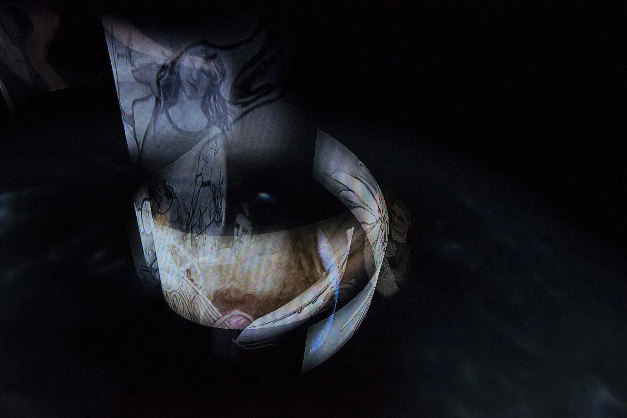 Meredith Tromble and Dawn Sumner: Still from Dream Vortex, (2011-ongoing), interactive installation for 3-D viewer, dimensions variable.