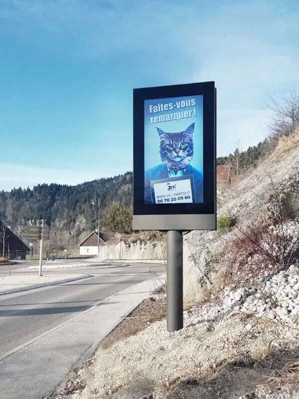 Custom Designed Outdoor Sign Fits in to Existed DOOH Network