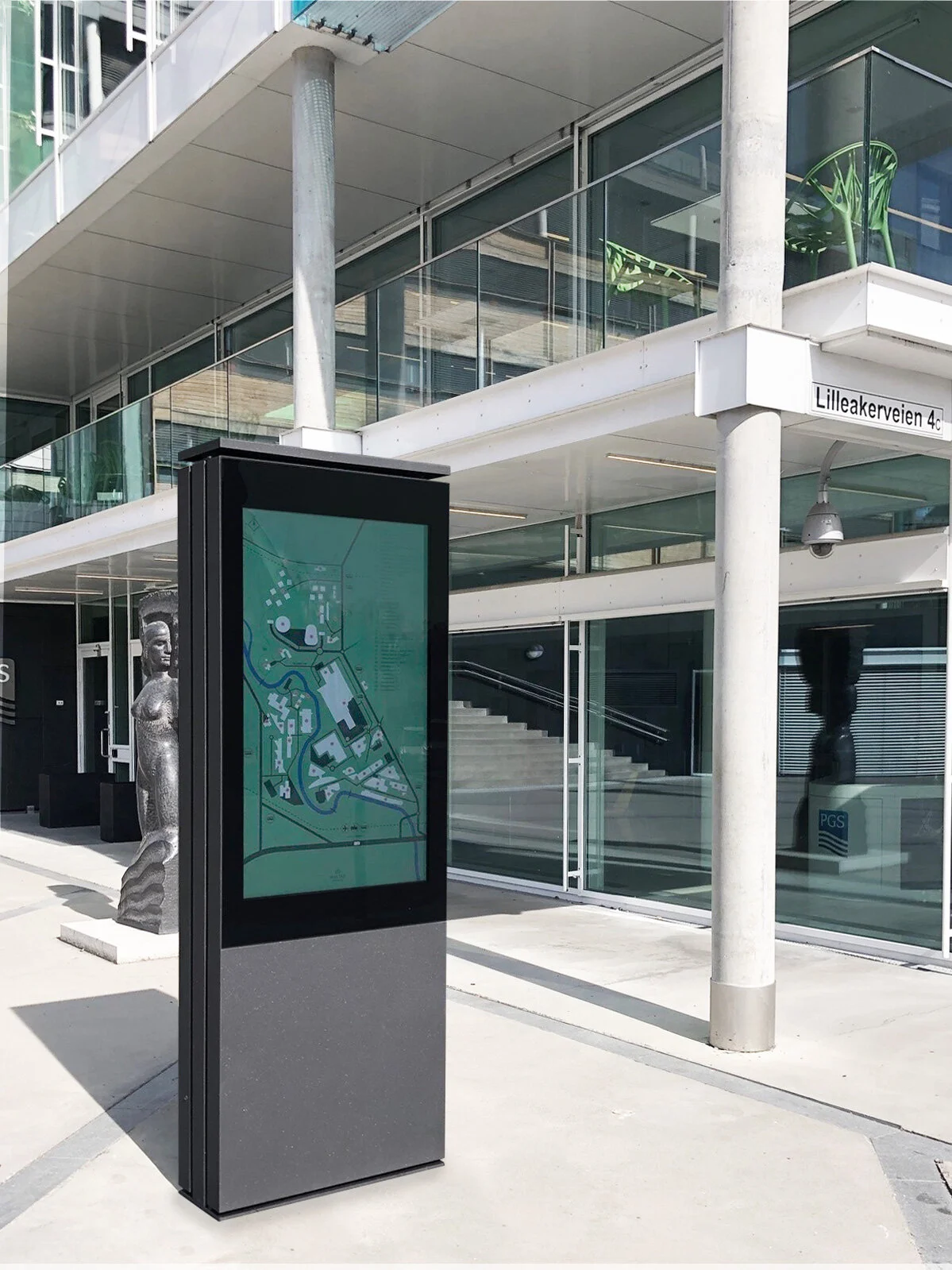Real Estate Company Modernized Area with Outdoor Digital Sign