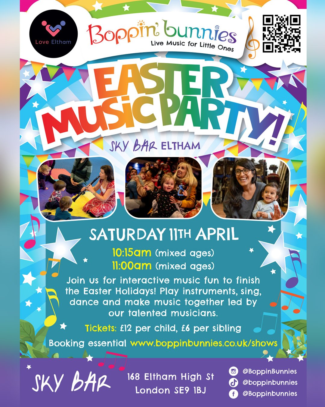 Boppin' Bunnies - Easter Music Party - Saturday 11th April
