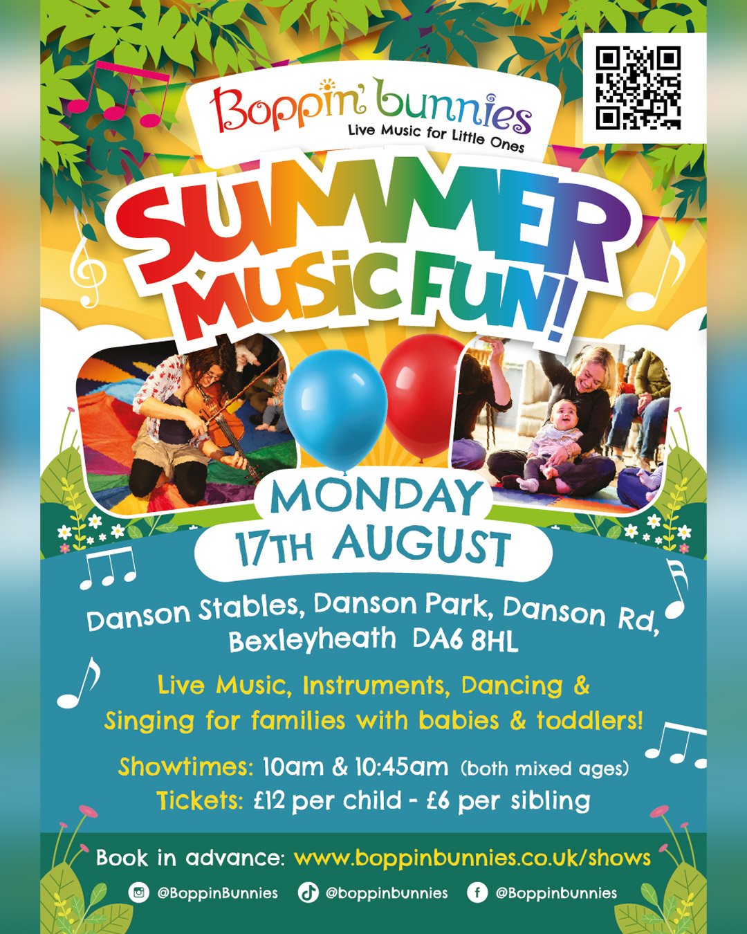Boppin' Bunnies Summer Interactive Music Fun - Danson Stables, Bexleyheath - Monday 17th August