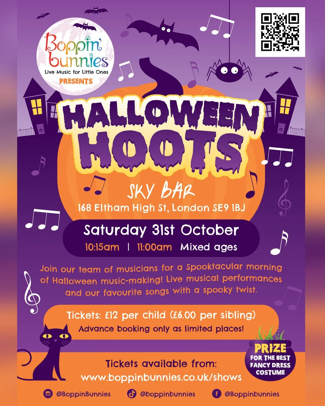 Boppin' Bunnies Halloween Hoots, ​Sky Bar - Saturday 31st October
