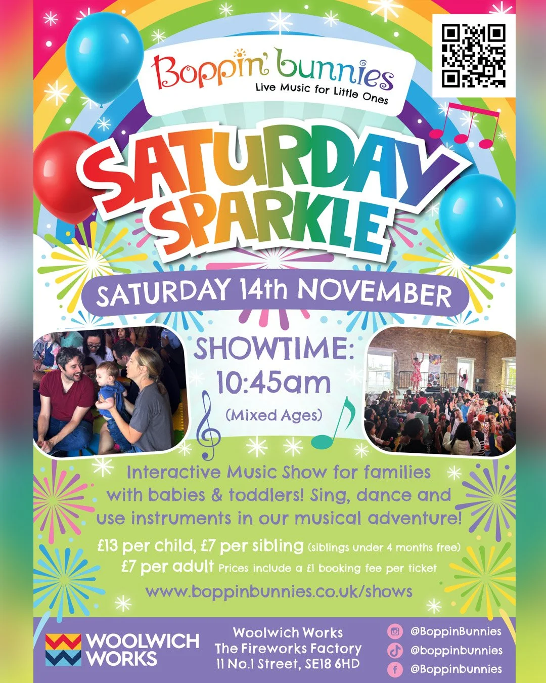 Boppin' Bunnies Interactive Music Show, Woolwich Works - Saturday 14th November