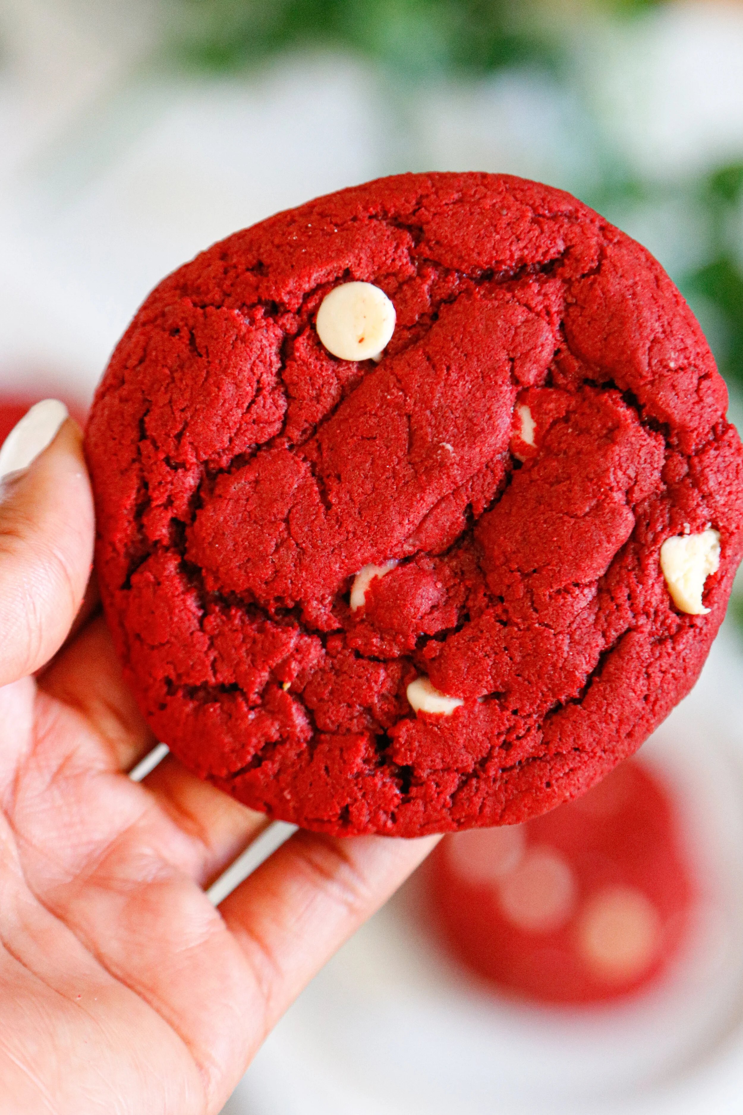 Red Velvet White Chocolate Chip Cake Mix Cookies