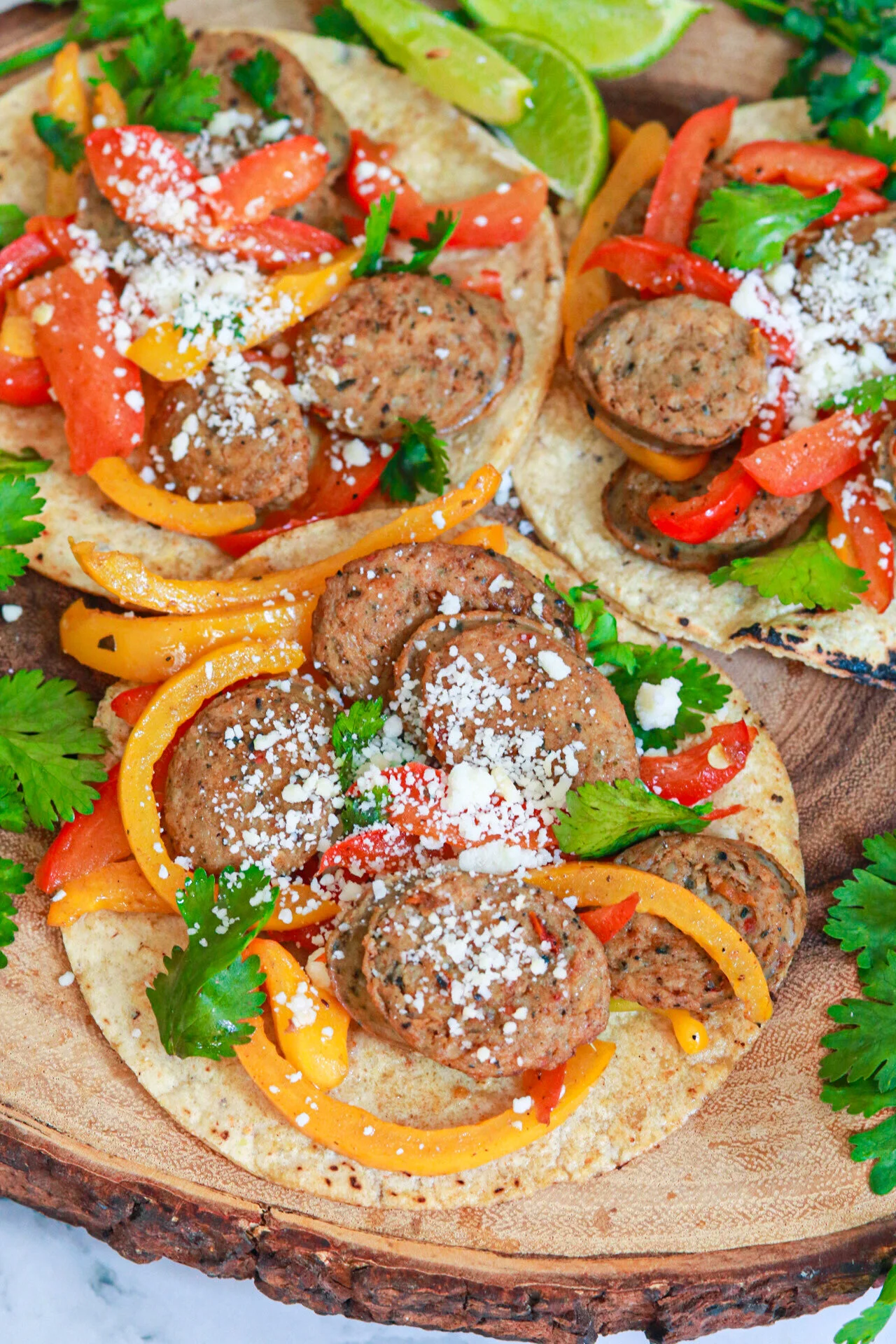 Fajitas Style Chicken Sausage Tacos