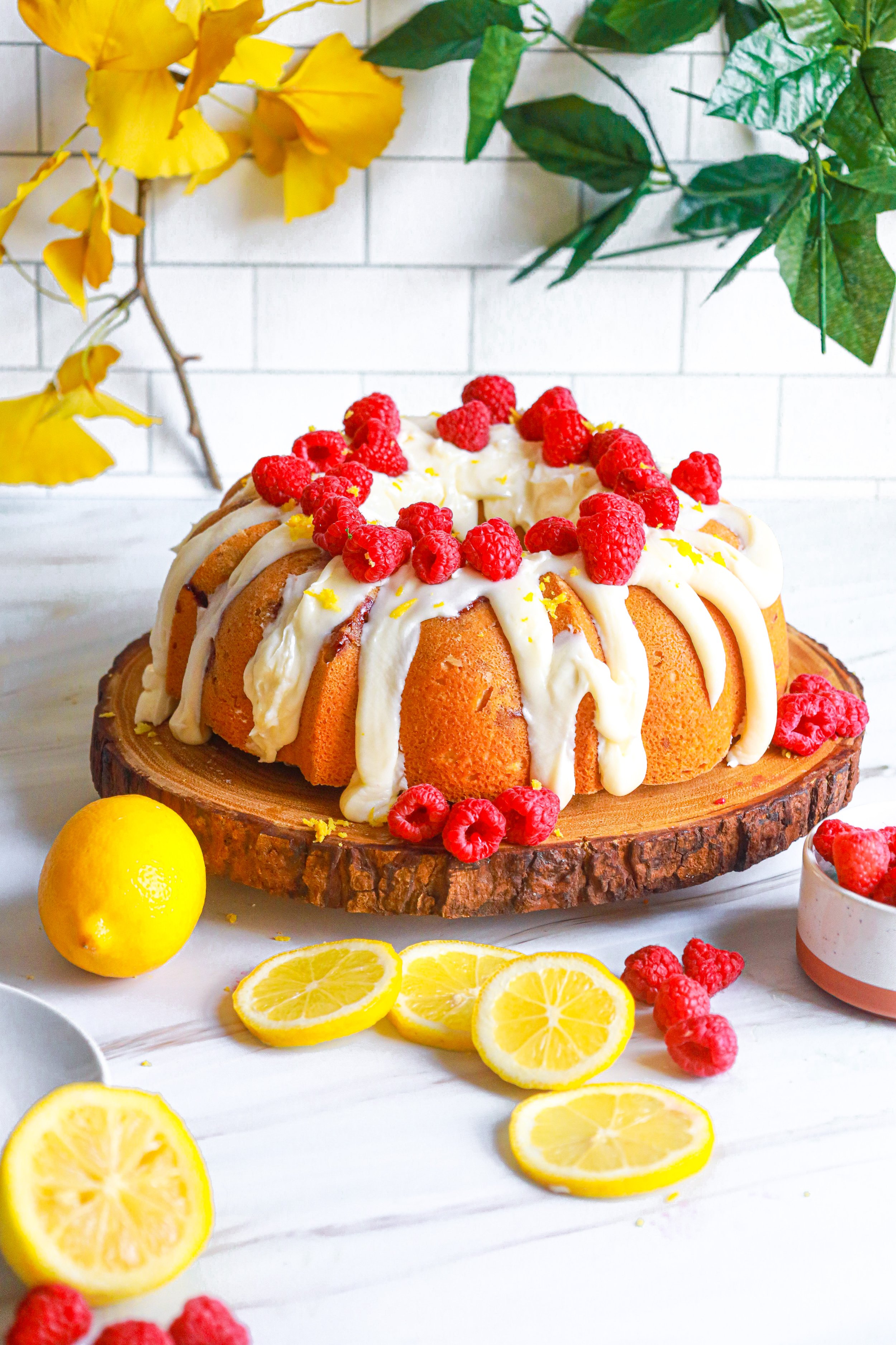 Lemon Raspberry Bundt Cake