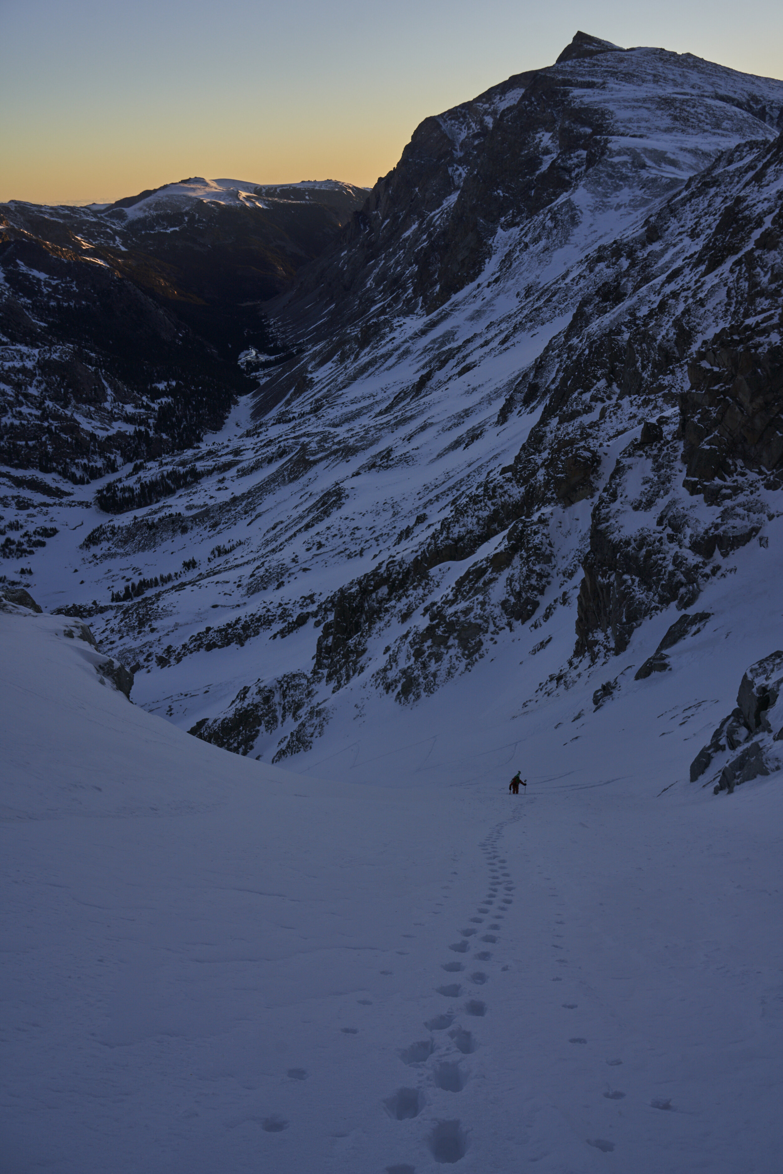 Booting up the North Couloir