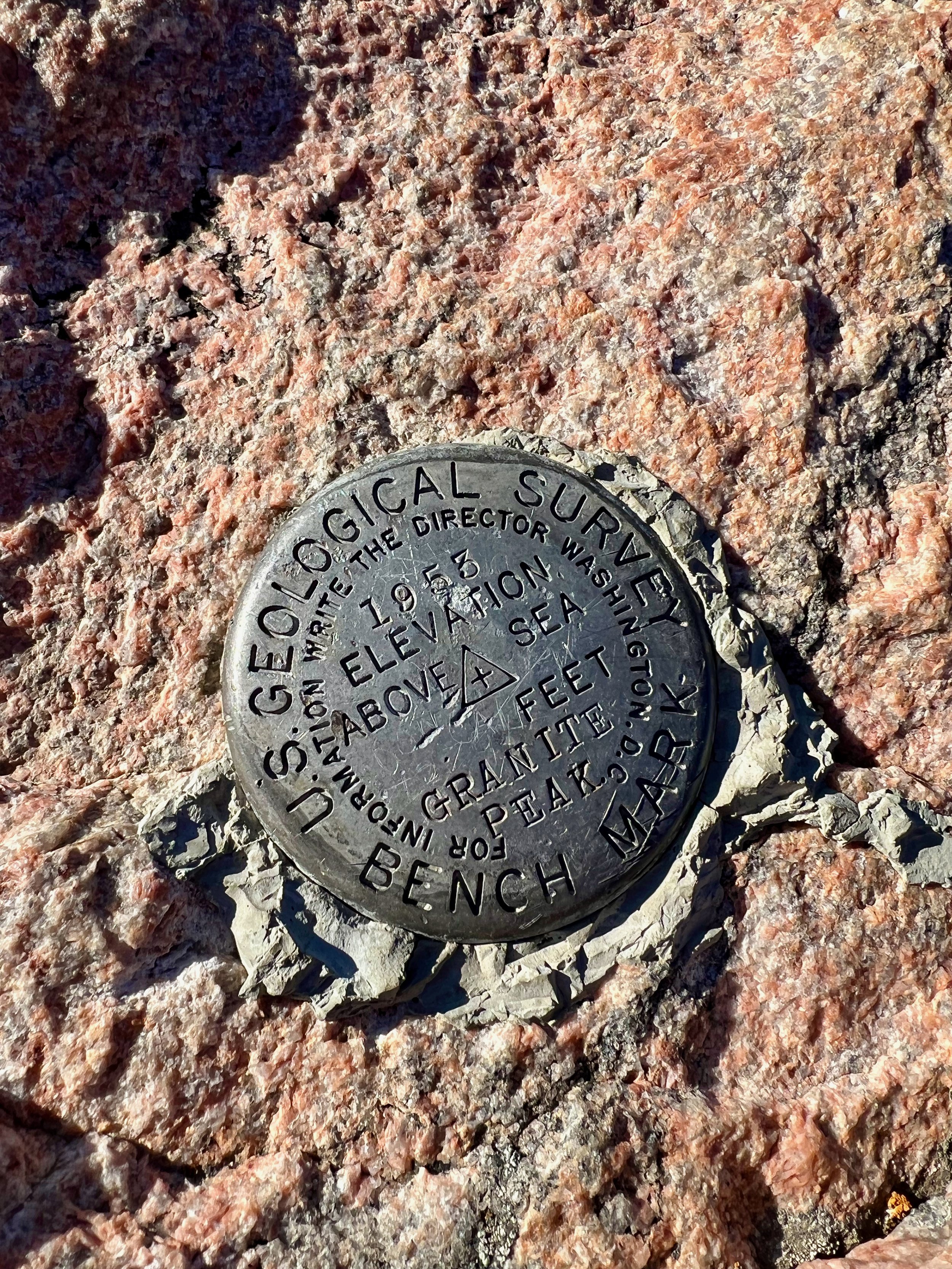 Summit markers don't lie...