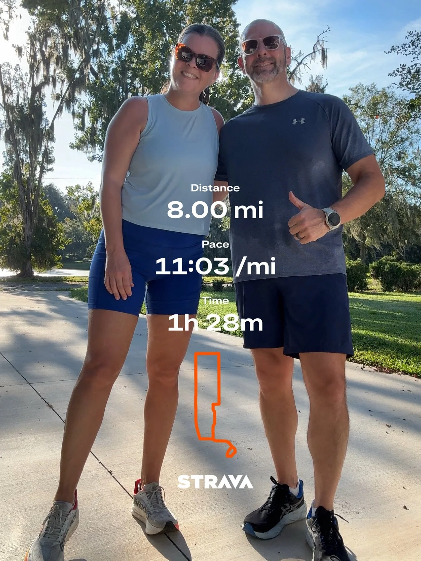 Wrapping up another week. #marinecorpsmarathon #wellonourway #floridarunner #marathontraining #8milesdone✔️