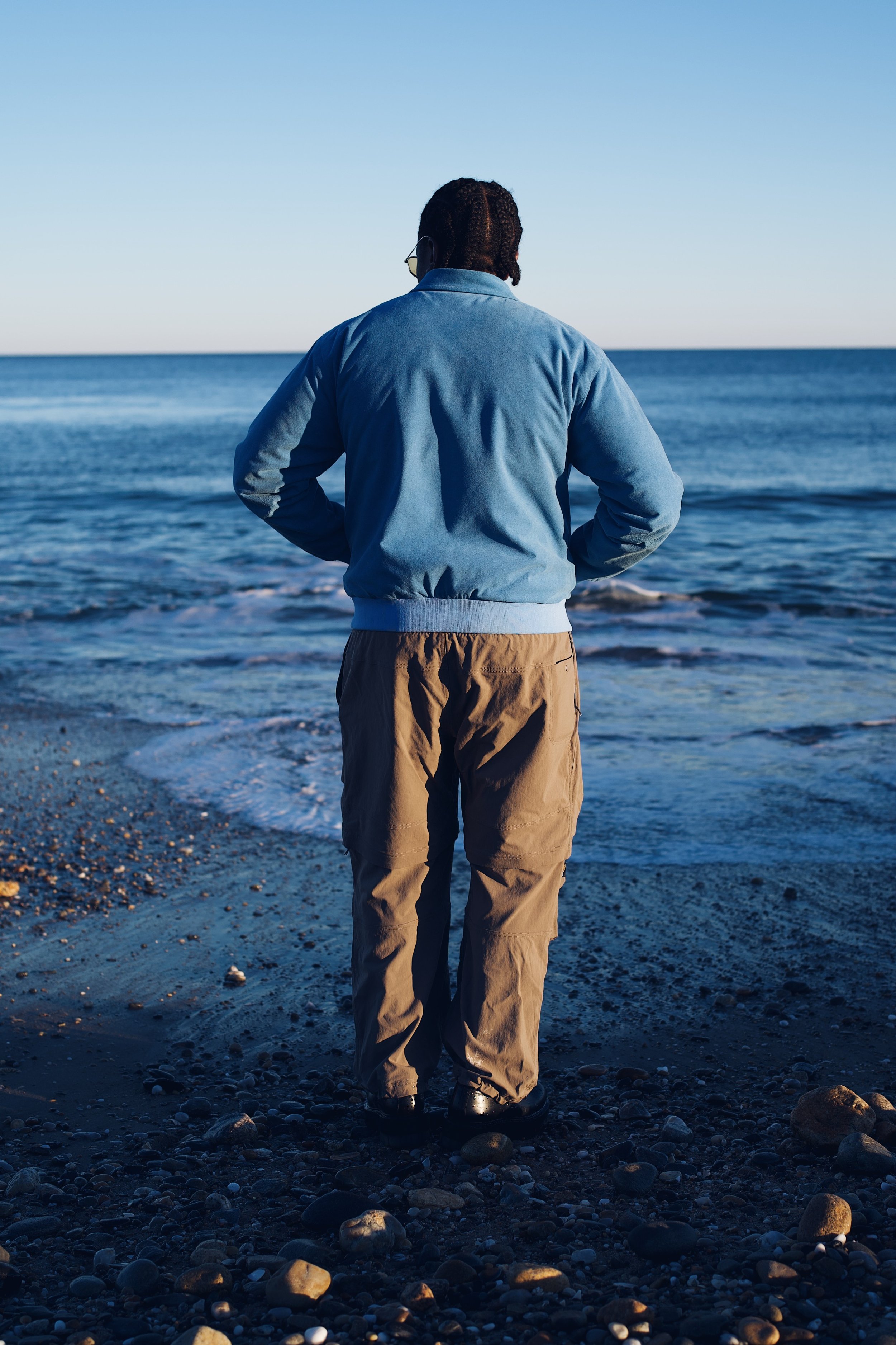 Aged (Washed) Suede Hybrid Bomber Jacket
