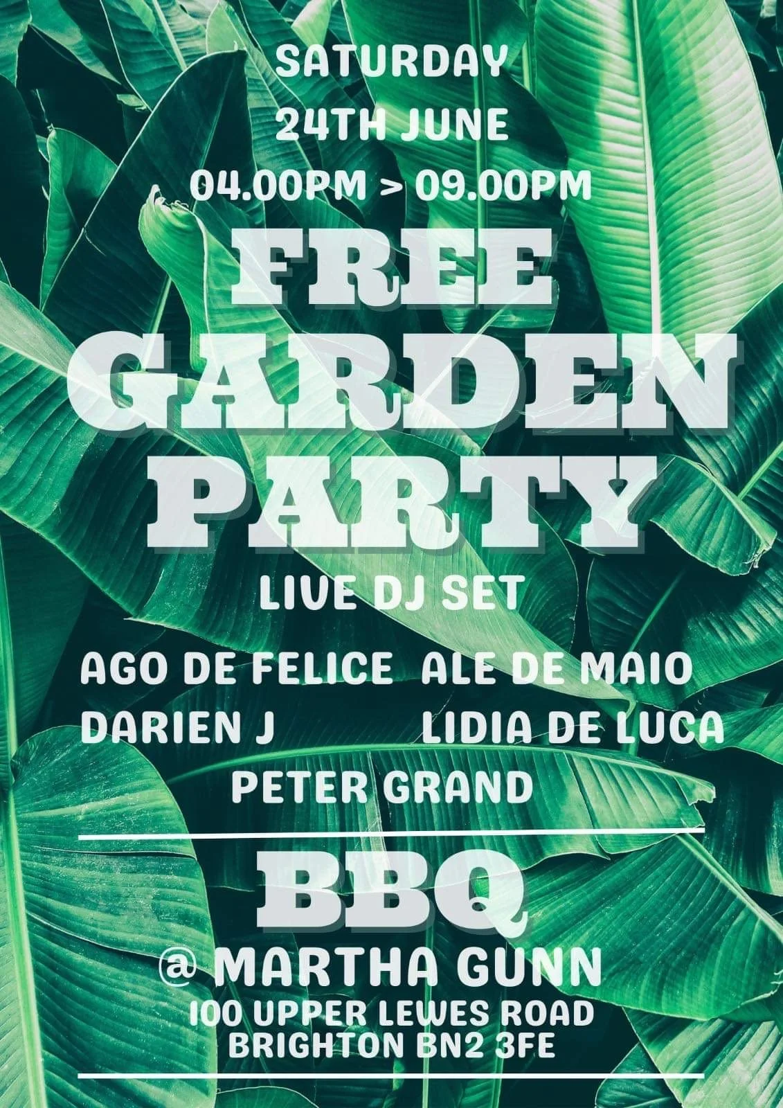 FREE GARDEN PARTY