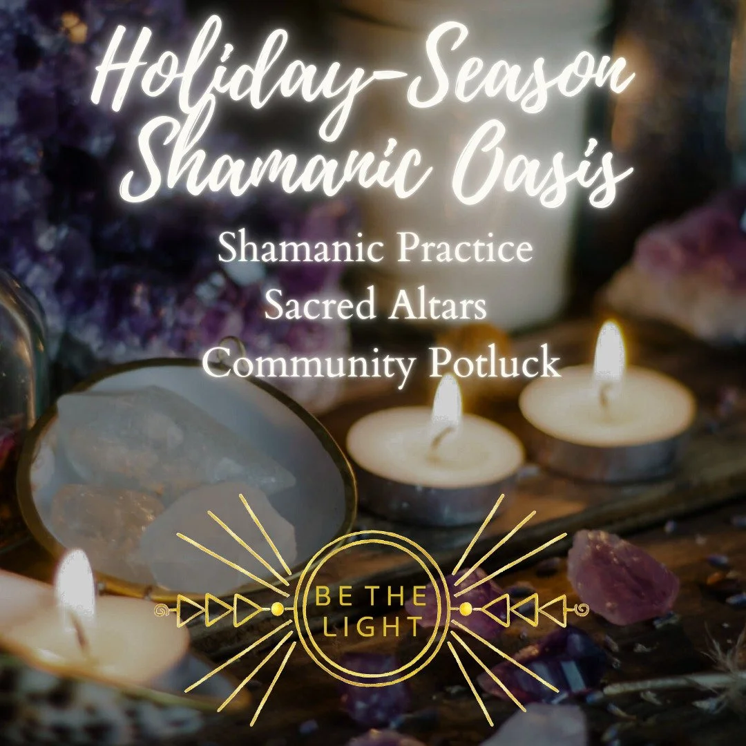 ✨ Today, 3:30-6:30pm! McFarland, WI ✨
​
If you're feeling like you could use a sacred pause before the week begins, consider this your gentle invite. 
​
Today, we're gathering for our Holiday Shamanic Oasis&mdash;a day of community, sacred altars, an