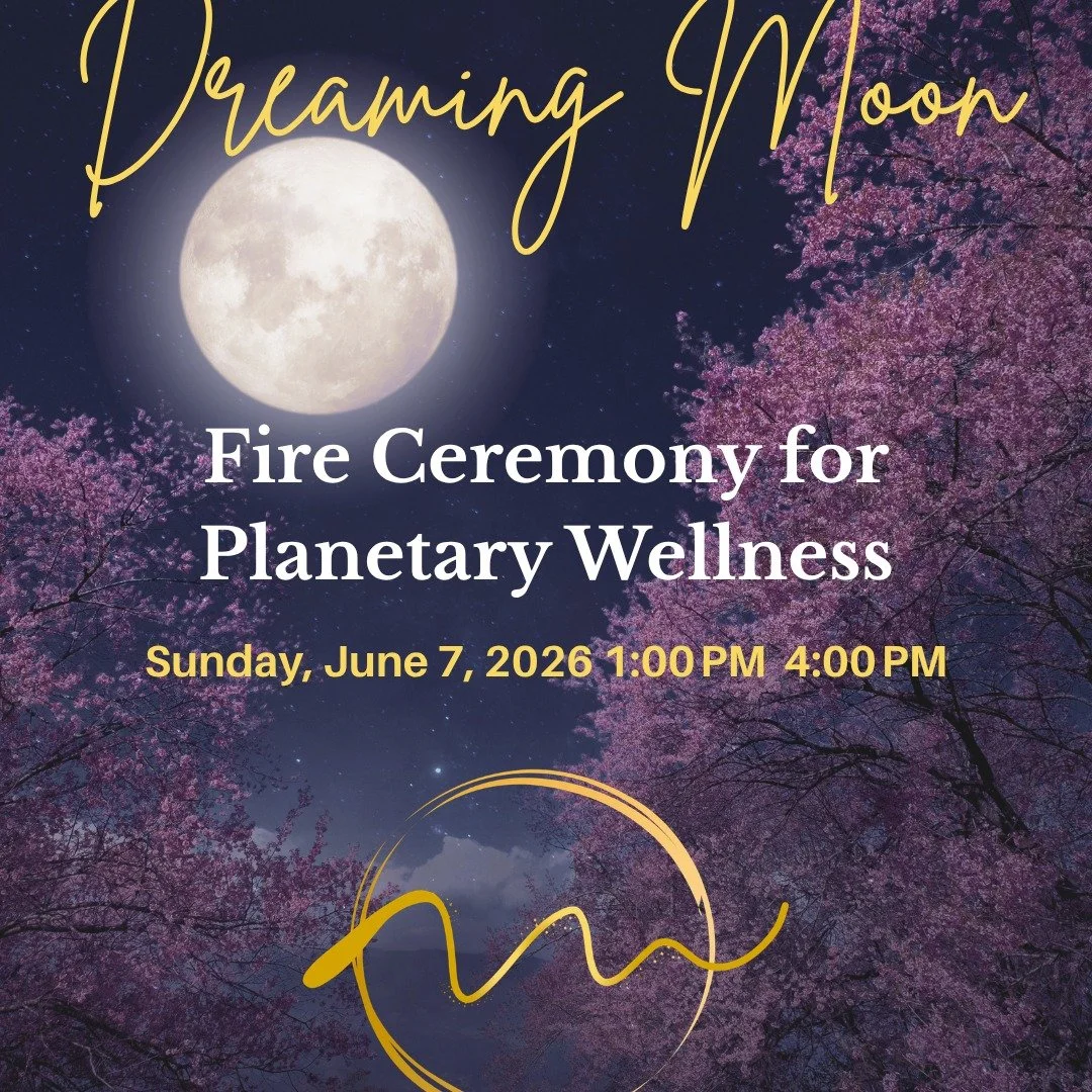 What becomes possible when we hold a vision, an intention, a prayer and blessings for the thriving wellness of all Life? What ripple could we co-create? 

This ceremony was inspired by a vision I received during a Fire ceremony with my teacher, Sandr