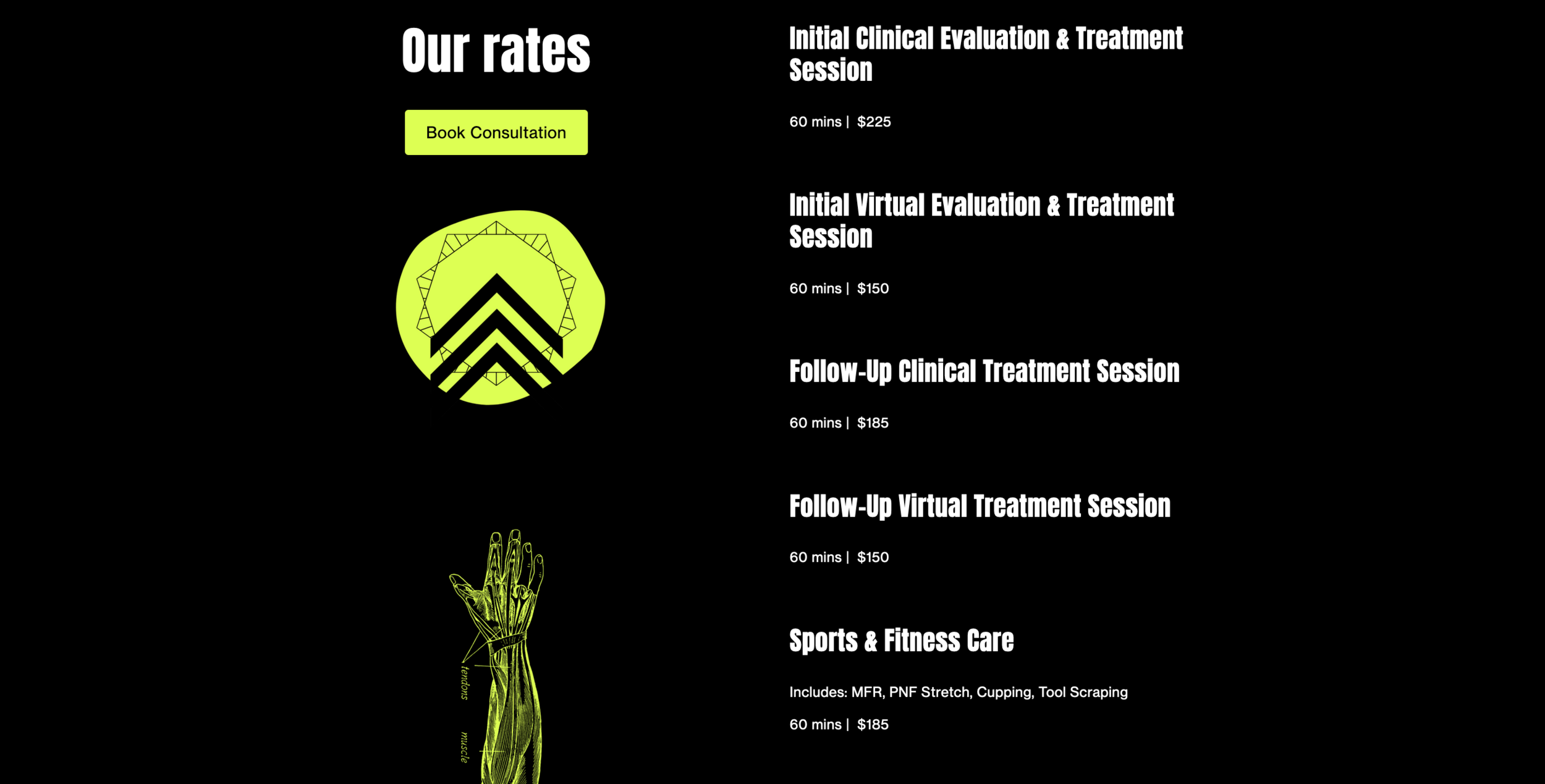 KO Physical Therapy - Rates