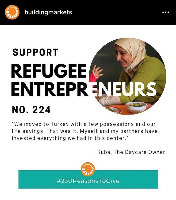 Support Refugee Entrepreneurs - Social Media Campaign 1