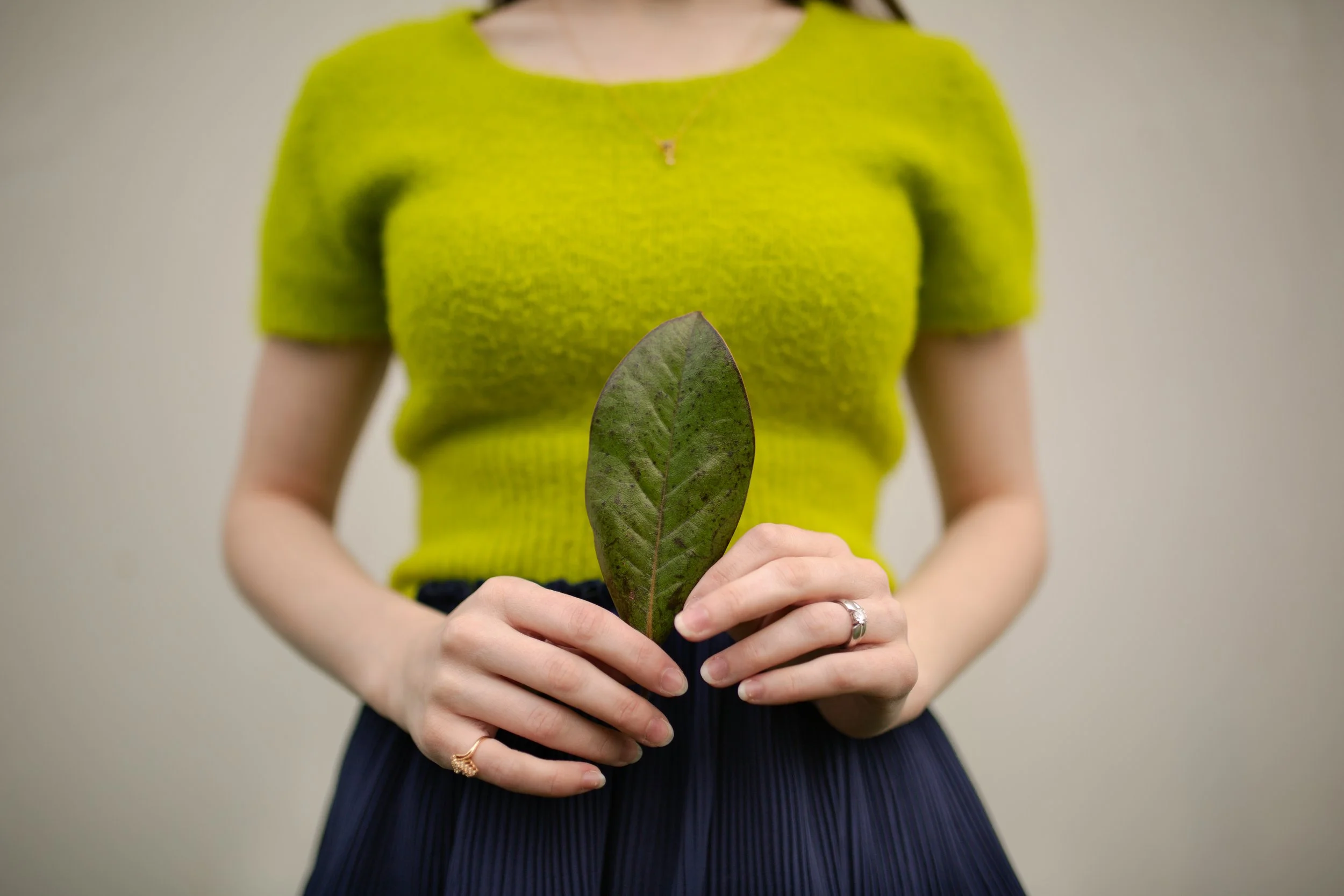 Christina, gifted sweater, chartreuse obsession