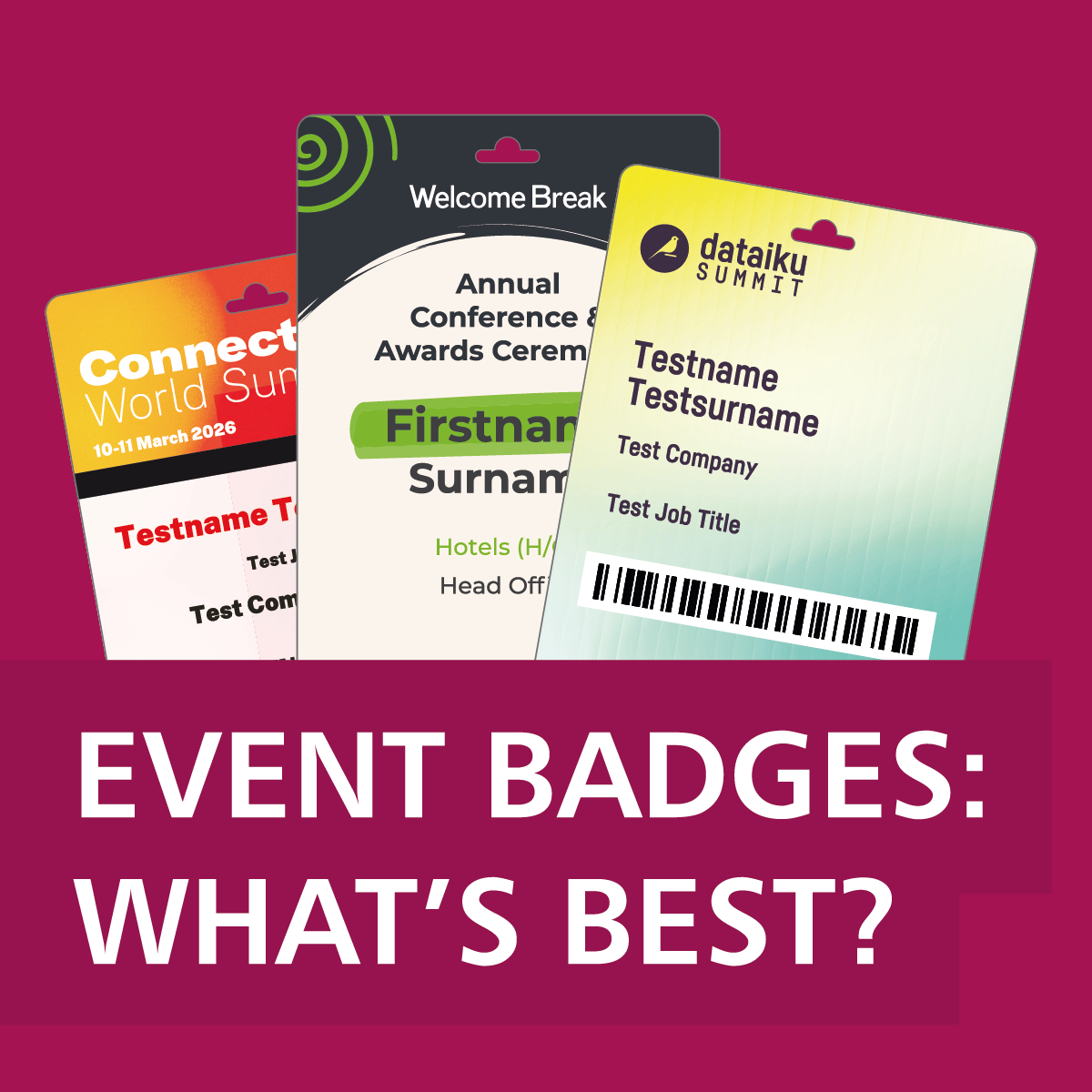 Event Badges: What's Best for My Event?
