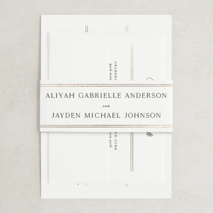 Joyous Occasion Wedding Invitation Assembled