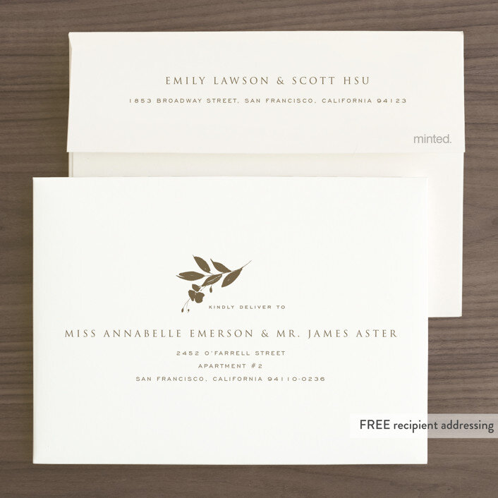 Intentions Wedding Invitation Envelope