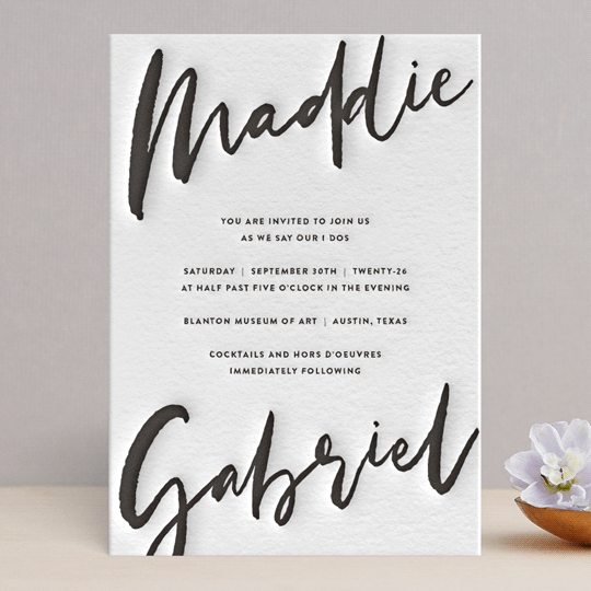 Gallery Piece Luxe Letterpress Wedding Invitation