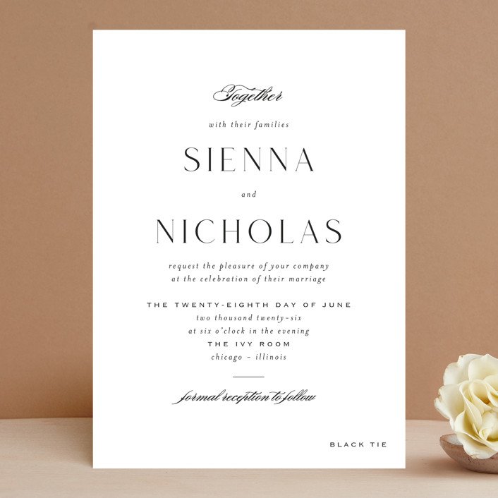 More Than Words Wedding Invitation