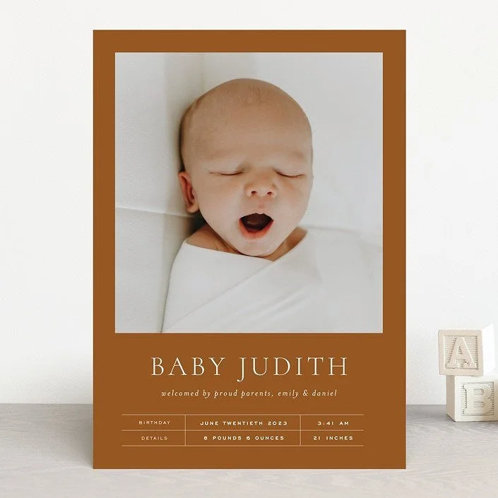 Welcome Home Baby Announcement