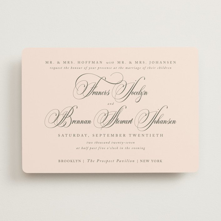 Wonderful Tonight Wedding Invitation