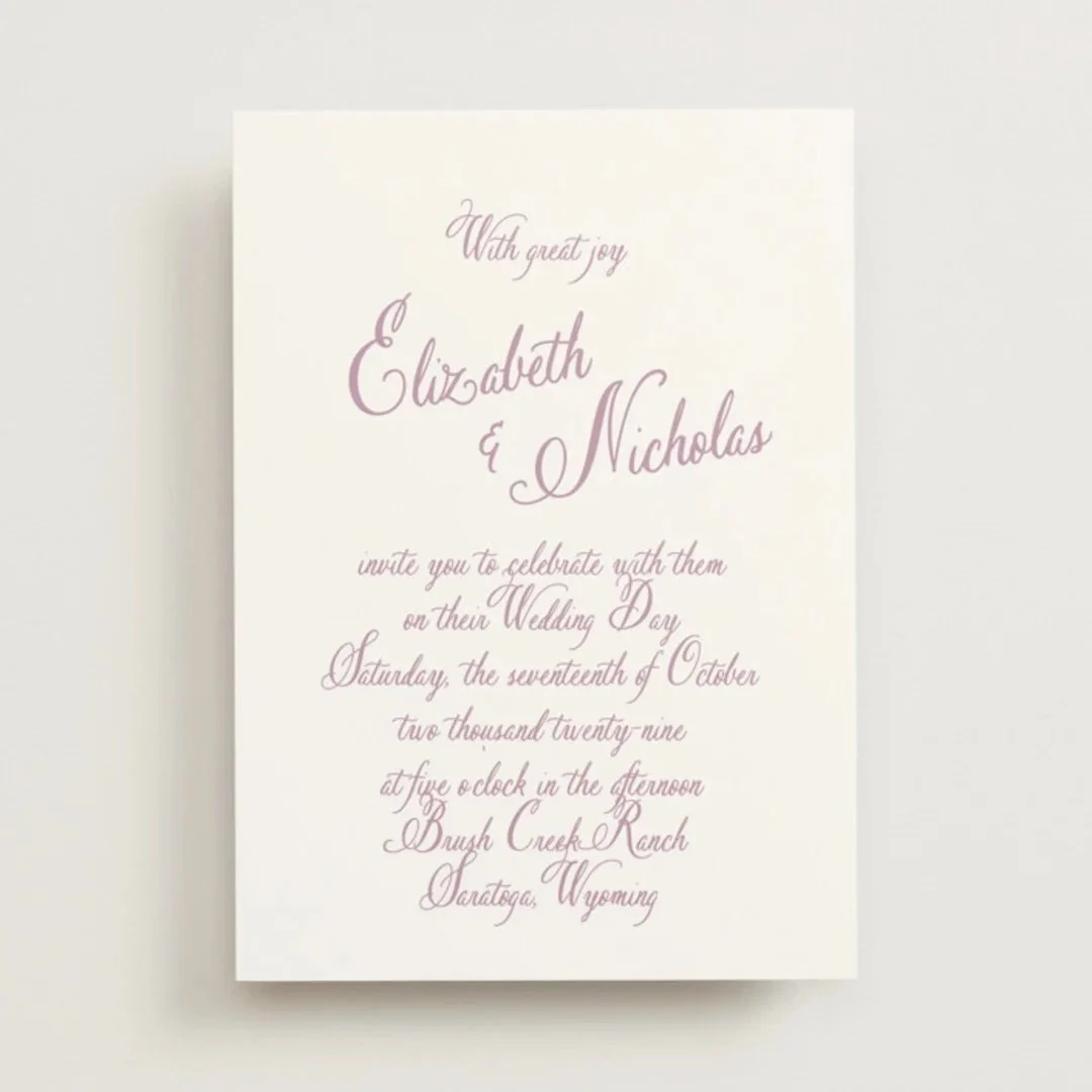Lavender Dreams Wedding Invitations