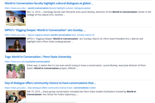 IN THE NEWS A collection of articles published about our work in a variety of news sources.