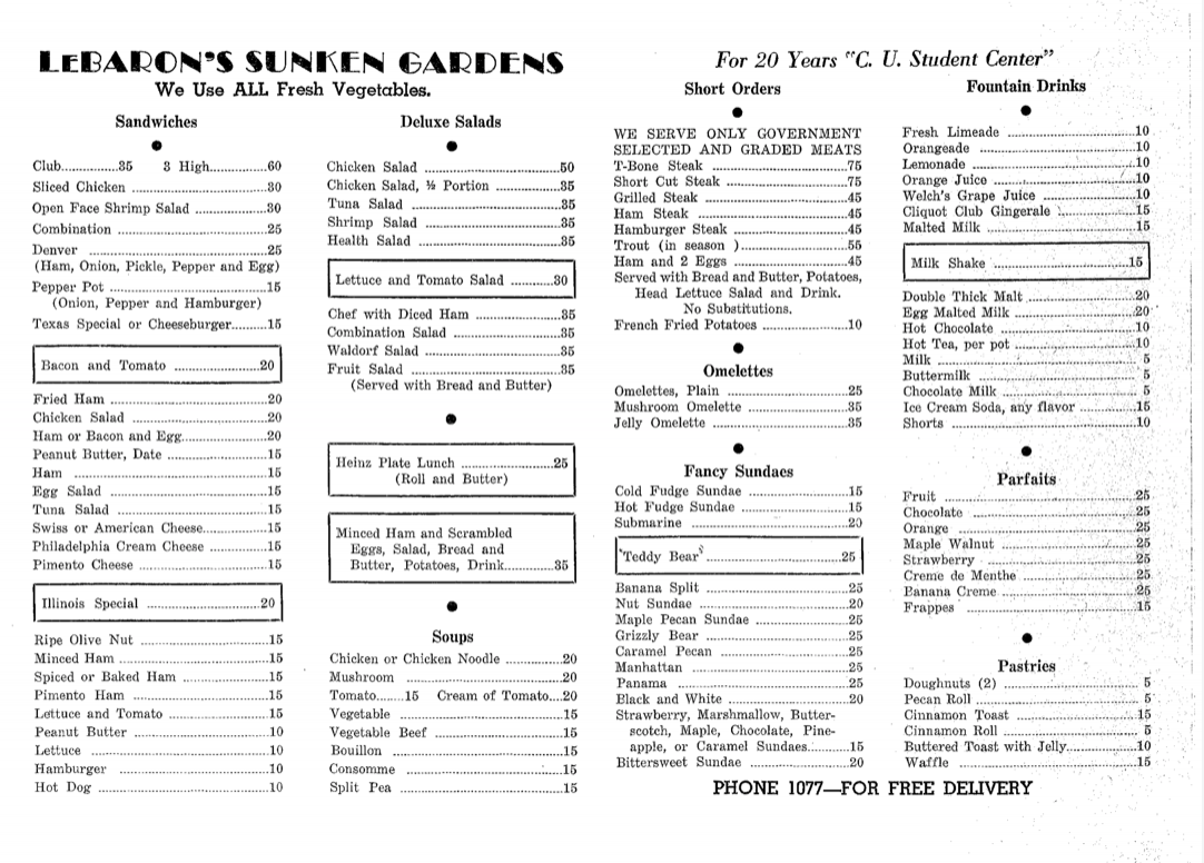 LeBaron's Sunken Garden's Menu.png