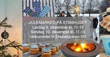 Velkommen innom julemarkedet v&aring;rt denne helgen 🎄💫

Vi kan by p&aring; sveler og hjemmelaget kakao med krem ute i teltet, og p&oslash;lser, pinnebr&oslash;d og popcornpopping p&aring; b&aring;let.

Inne er det mulig &aring; kj&oslash;pe vakre 