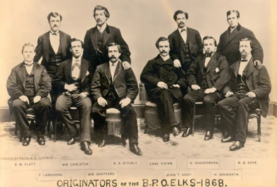 Our founders. From left to right E.M.Platt, F.Langhorn, W.M.Carleton, W.W Shepard, R.R.Stirely, Charles Vivian, John T.Kent, M. Vandermark, ? Bosworth, M.G. Ashe.