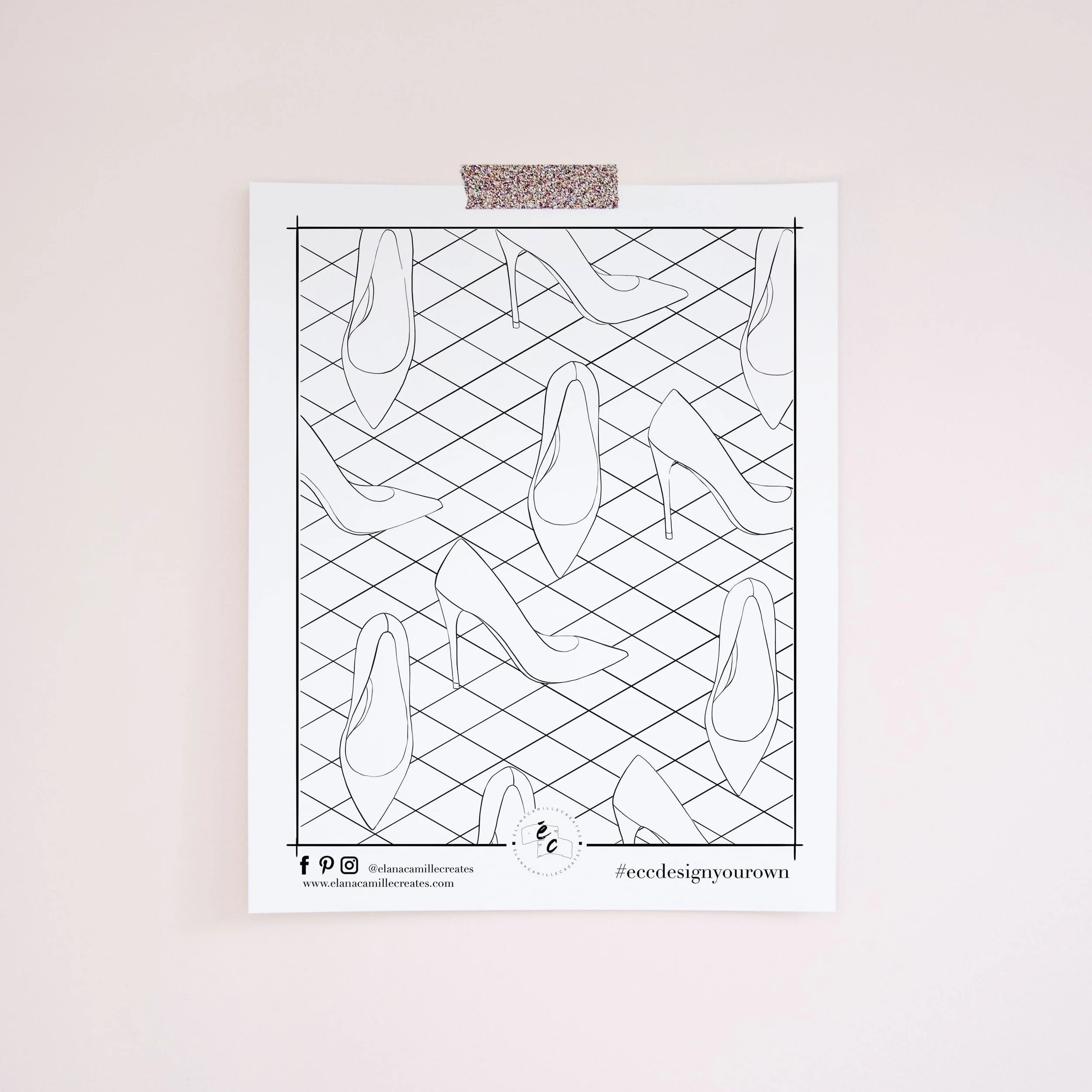Colouring Pages Free Downloads Fashion Art Elana Camille Creates Lifestyle And Fashion Illustrator Artist Halifax Blogger Creative Content Producer