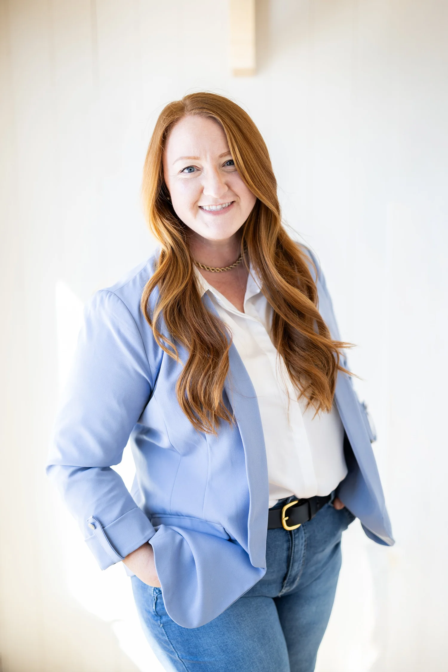 Elyse Bullard in a blue blazer