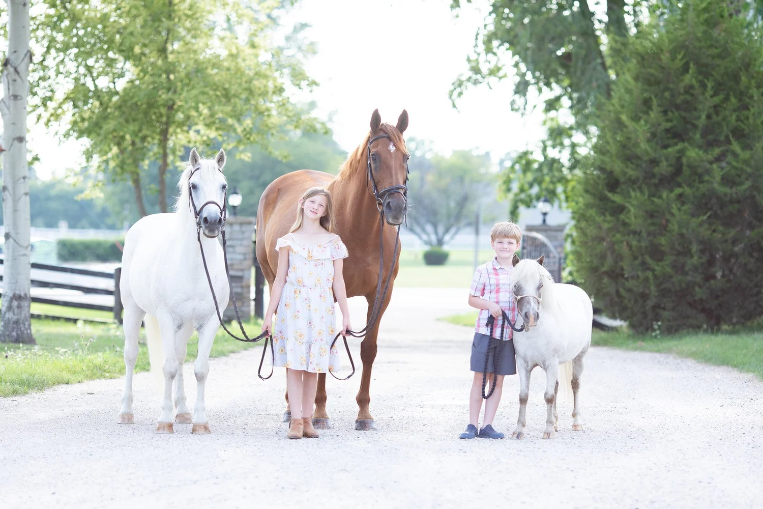 Children and their horses at Lake Geneva Equestrian Center Summer 2023
