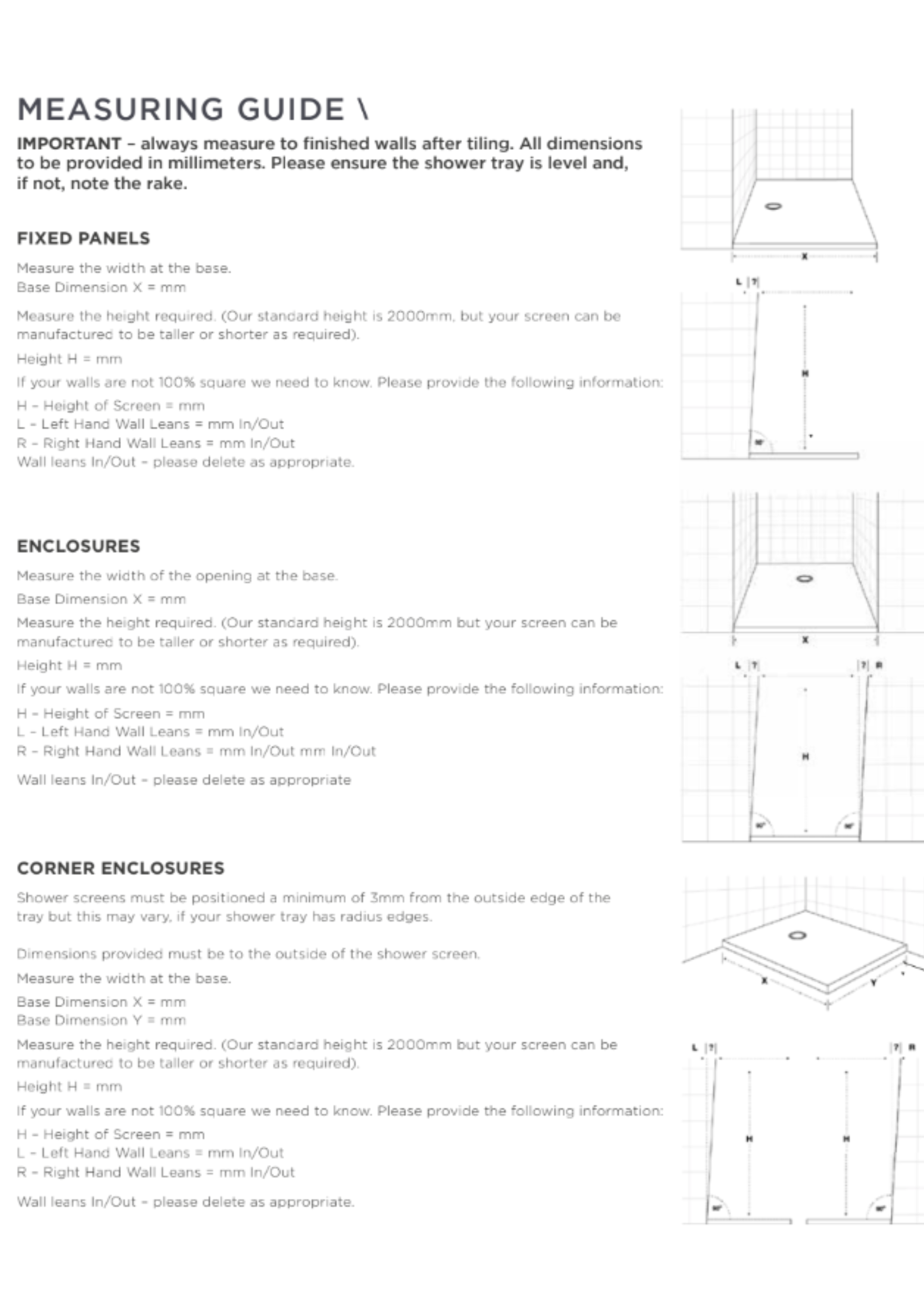 Measuring Guide — The Shower Lab