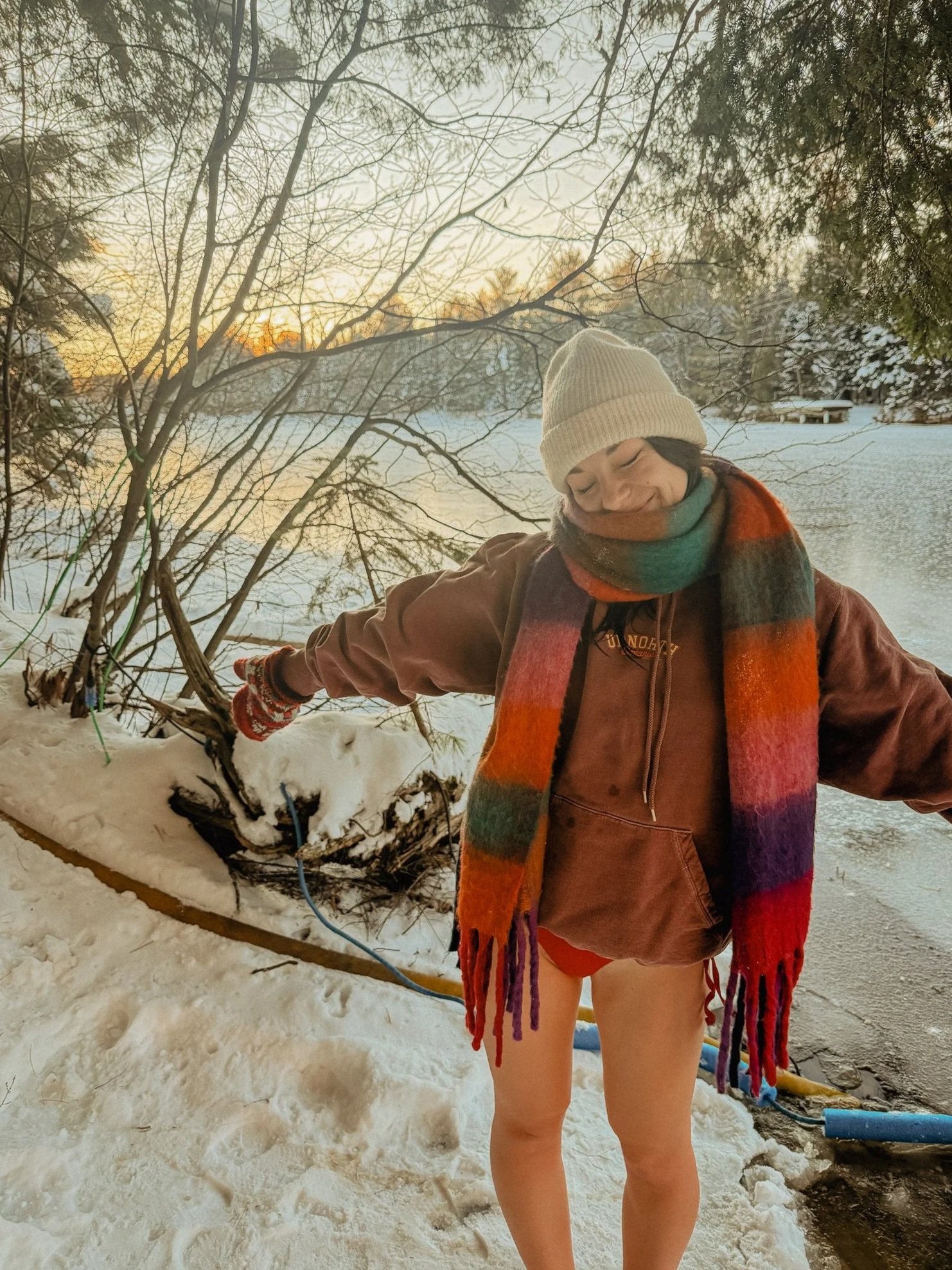 Up North Hoodie - Red Afterglow