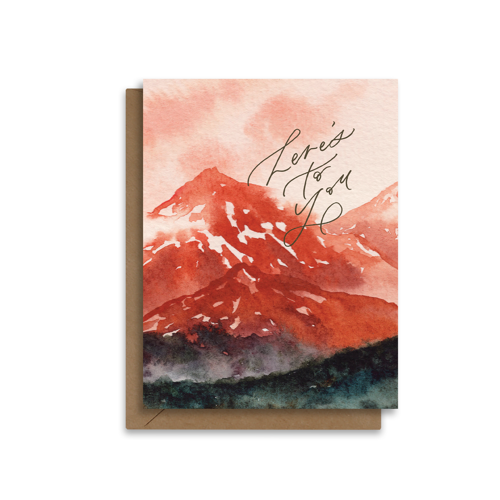 Watercolor North Cascades Washings | Abstract Landscape | Here's to You Greeting  Card | Paperbec — Wild Watercolor Art, Wedding Invitations, and Stationery  | Paper Bec Design Co.