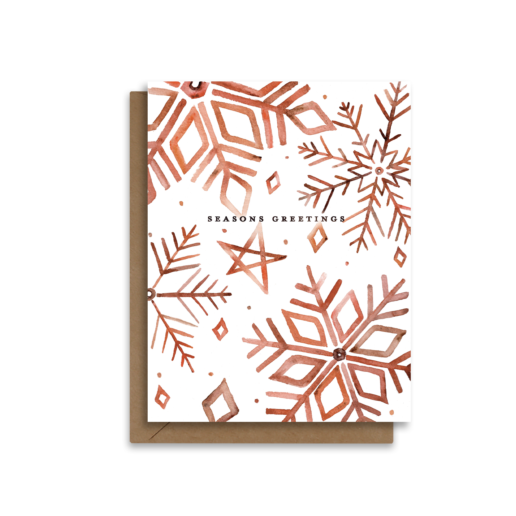 Seasons Greetings | Scandinavian Snowflake Greeting Card