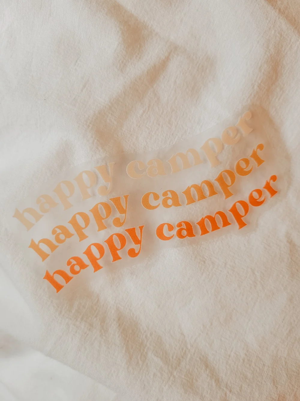 Autocollants Vinyl Qualité Premium Happy Camper - Design Déco - Amovible & Imperméable - Lot