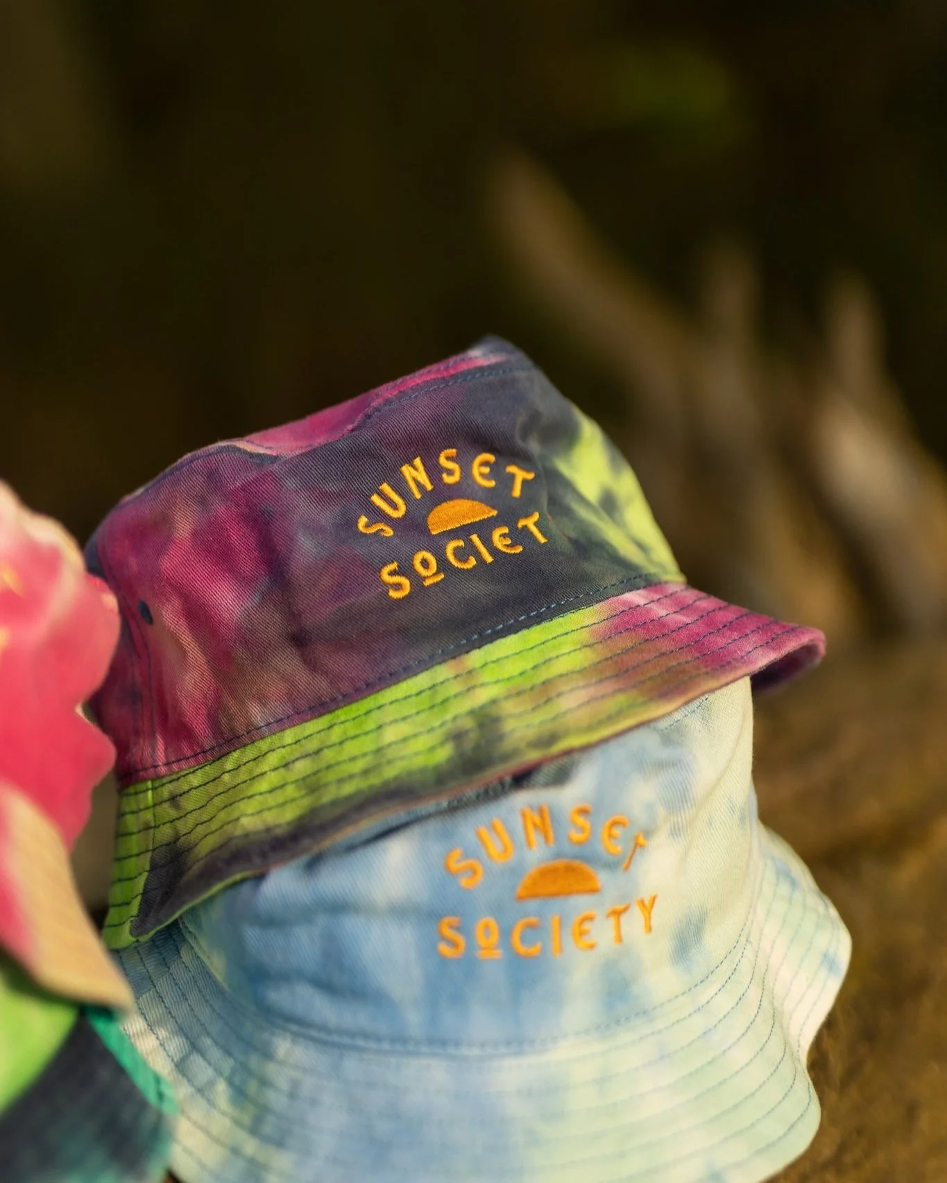 Art Print Bucket Hat — Painterly Landscape Design in Earth Tones Bucket hats - Studio Painted B2B main image 2