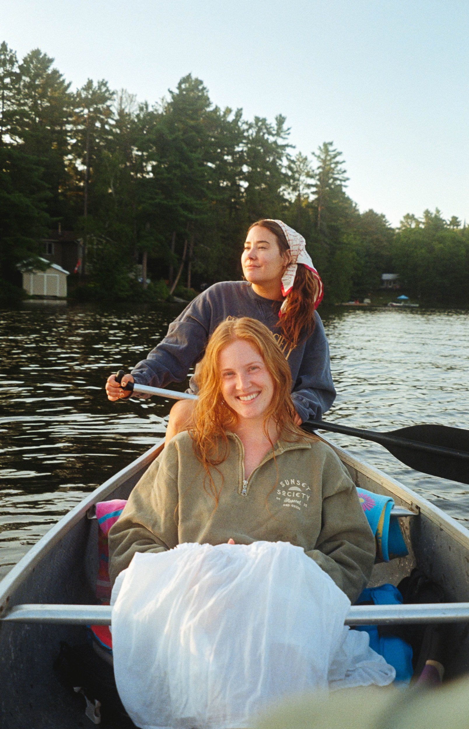 Sunset Society 1/4 Zip Sweatshirt - Green Daydream