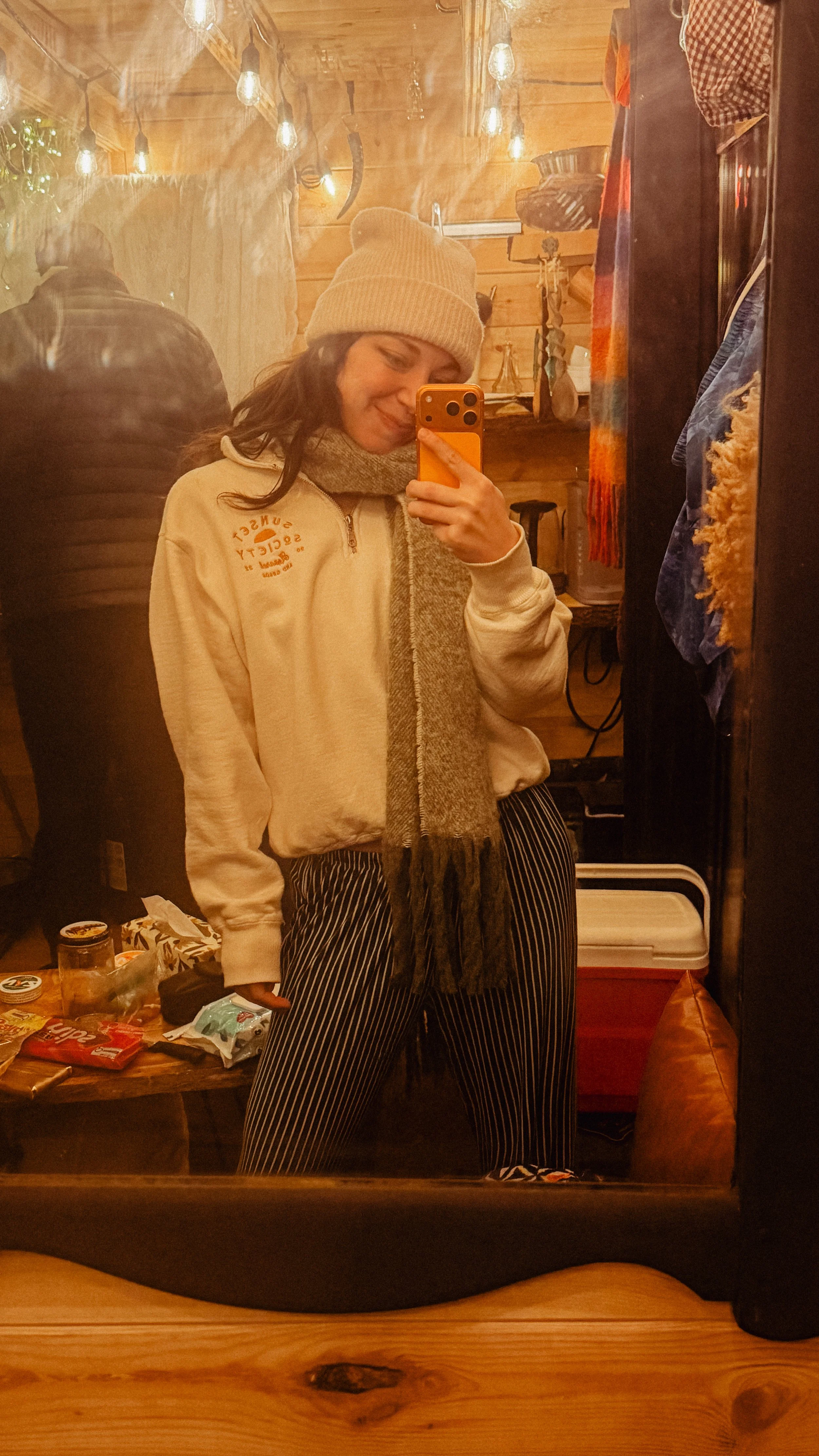 Sunset Society 1/4 Zip Sweatshirt - Ice Cream Dream