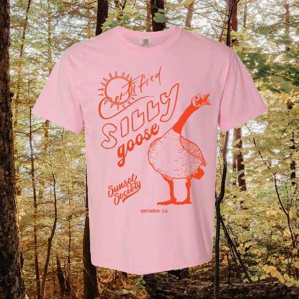 Certified Silly Goose Tee - Pink
