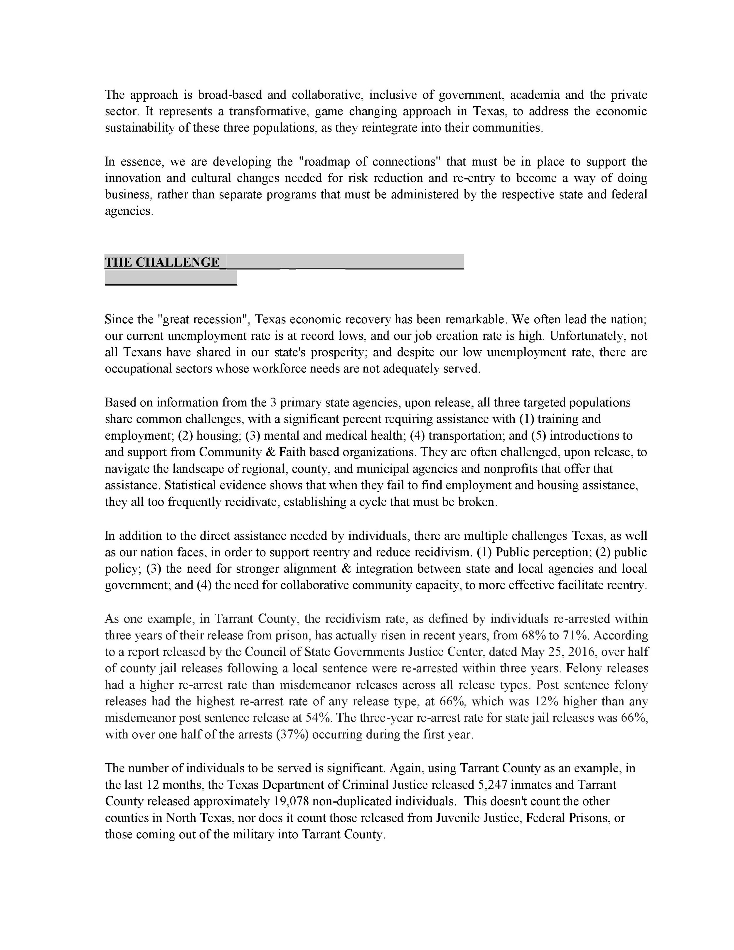 executive summary redemption bridge execuative summary