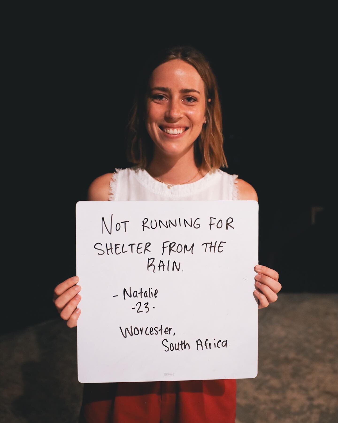 What does &ldquo;Seizing The Moment&rdquo; mean to you??
.
&ldquo;Not running for shelter from the rain.&rdquo; - @natcanipe 
.
Natalie Canipe
World Traveller 🌎
Age 23
Worcester, South Africa 🦁
.
.
#CarpeMomentum | #thetimeisnow | #seizethemoment |